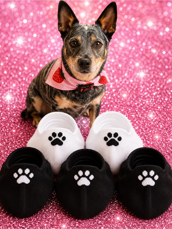 Other - *Buy Now* Black And White Mix Paws Socks - Pack of 5